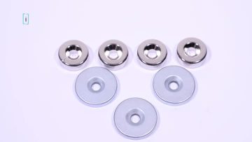 countersunk hole magnet pair with screws