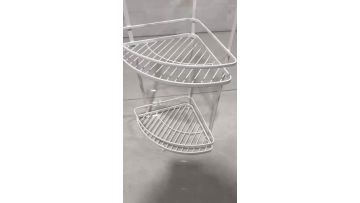 Bathroom - Three-tier triangular storage rack (white spray finish)