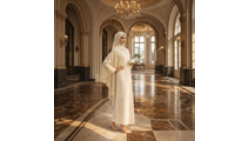 Dubai Elegant Abaya Set 3Pcs Outfit with Hijab Slip Dress and One-Side Shawl Luxury Muslim Women's Clothing for Eid and Galas1
