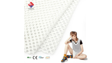 Custom Quick Dry Wicking 100% Polyester Solid Knitted Bird Eye Eyelet Mesh Sportswear Fabric for Football Soccer Tshirt1