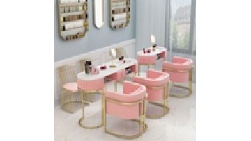 fashion Free sample  Modern style New models tempering glass wireless charge furniture Manicure Nail Beauty salon table1