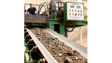 Automated Industrial Material Processing and Conveying System