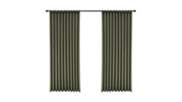 Modern Custom French Dark Green Chenille Thermal Curtains with Grommet and Sun-Shading Blackout1