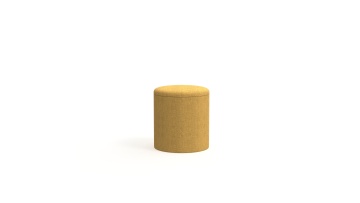 Living-room Boucle Furniture Seating Fabric Stool Nordic White Terry Fabric Ottoman Round Shape Club Stool Chair
