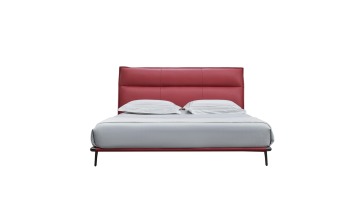 Modern luxury bedroom furniture set upholstered queen king size bed frame metal leg fabric leather wood beds1