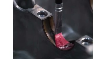 Automobile engine parts installation video display