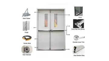 High Quality UL/CE Safety Metal Fireproof Door Emergency Exit Steel Fire-Rated Door Approved Fire Rated Door for Canada Market1