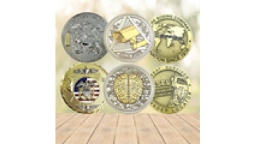Factory Promotion Stamped Brass Nickel Plated Coins Custom Embossed Metal Challenge Coins1