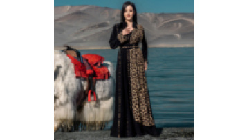 Elegant Dubai Abaya Dress Luxury Islamic Clothing Modest Leopard Printed Kuwait Abaya Women Muslim Dress with Belt1