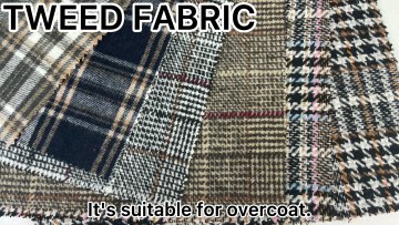 Hot sale tweed wool fabric woven suit women brushed polyester fleece fabric woven fancy clothing material fabric for coat1
