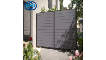 wood plastic composite wpc fencing for garden outdoor WPC Privacy Fence with aluminum post1