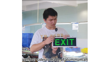 Aluminum and Acrylic 2W emerg exit sign