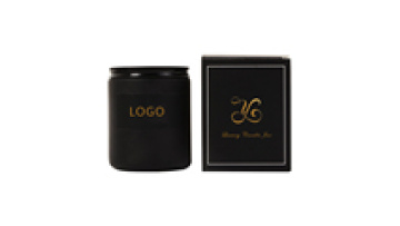 Luxury Custom Box Packaging for 8 Oz 10 Oz 14 Oz Container Matte Black Empty Clear Glass Candle Jar with Lid1