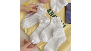Korean version white lace bubble mouth ins mesh short tube socks