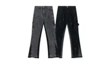 Oem Custom Logo Denim Trousers High Quality Streetwear Jogger Pant Men Jeans Flared Sweatpants1