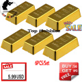 1/6 Scale Action figure Accessories 6PCS/Set 1:6th Shoe-shaped Gold bricks Magnets Model Gold Bars for 12" Figure Doll Toys Gift
