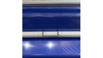 Livite 530GSM dark blue wholesale PVC ripstop tarpaulin materials is in production.