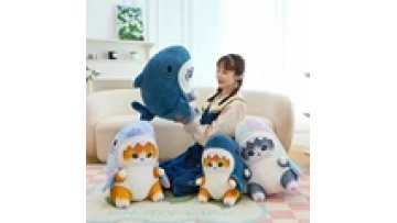 Factory Direct Wholesale Tempura Fried Shrimp Plush Toys - Cat Pillows and Animal Pendants for Kids1