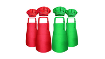 Kids Apron and Chef Hat Sets - Wholesale Children's Aprons with Sleeves and Hats1