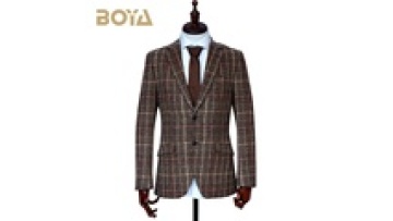 Men's Custom Tuxedo Suit New Design Checked TR Fabric Breathable Anti-Static Pleated Front Plus Size Casual Blazer for Online1