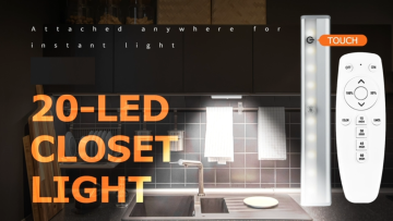 20LED Remote Control Touch Motion Sensor Night Light Closet Lights Rechargeable Dimmable Under Counter Kitchen  Stairs Lighting1