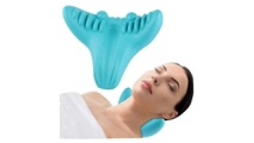 Neck Stretcher & Shoulder Relaxer: Massage Pillow for Cervical Traction & Spine Alignment1