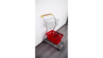 Supermarket Double Layer Fruit Shopping Cart