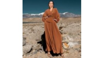 New Designs Eid Dubai Islamic Modest Abaya Women Muslim Dress Pleated Dress Abaya Diamond Elegant Abaya1