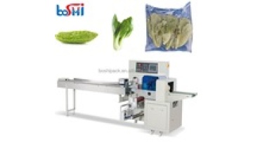 Full Automatic Vegetables Pack Machinery Tray Vegetables Bag Packing Flow Pillow Lettuce Fruit Vegetables Packing Machine1