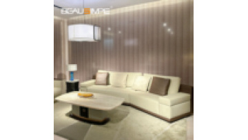 Modern Light Luxury Simple Special-shaped Corner Sofa Designer Large Villa Apartment Hotel Living Room Leather Sofa Set1