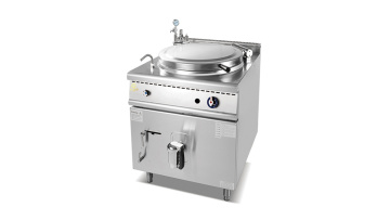 100 150 L Boiling Pan Tilting With Mixer 150Ltr Pot Tilt Open Jacketed Lpg Gas Wheat With Gas Indirect Jacket Heating1