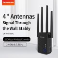 Comfast 1200Mbps dual band ac WiFi repeater 5Ghz Long Wifi Range Extender Booster Repetidor 4 antennas home wireless N router