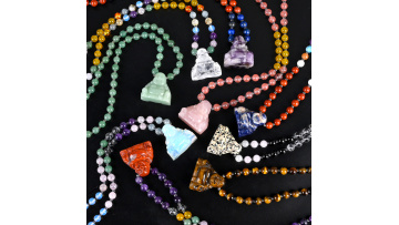 Wholesale Natural Healing Crystal Necklace Crafts Charm Crystal Buddha Pendant for Gift1
