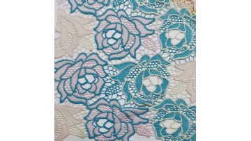 High quality 3D flower lace embroidered fabric water soluble lace fabric for on hometextiles fabric1