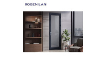 Foshan Cheap smoked glass interior doors white aluminum frame bathroom doors hotel interior french double swing door1
