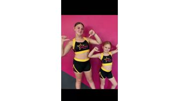 Black and yellow practice sport bra