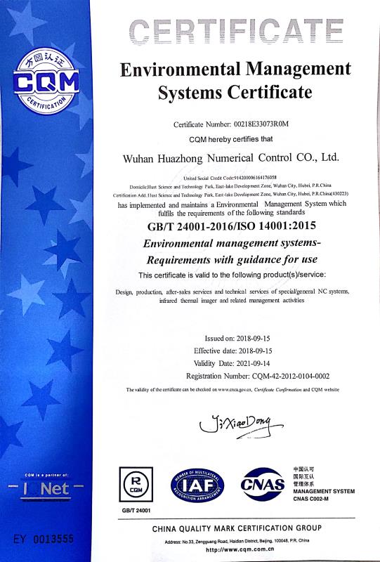 Environment Management Systems Certificate ISO14001