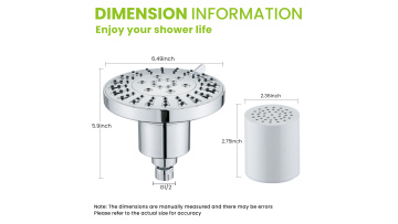5-Spray Settings Filtered Shower Head