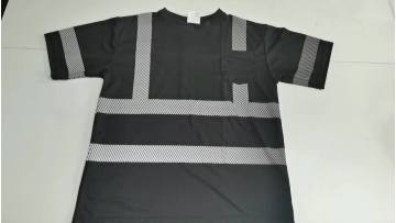 Dry Fit customized breathable safety shirt reflective tape construction worker T-shirt high visibility shirts1