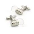 Light Bulb Cuff Links For Men Lamp Bulb Design Quality Brass Material Silver Color Cufflinks Wholesale&retail