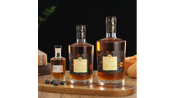 Customized Factory Price Flat Brandy Whisky Gin Tequila Glass Bottle 750ml Oval Shape Flask Glass Spirits Bottle1