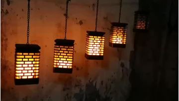 Outdoor Solar Square Pendant Light