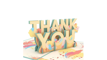Creative 3D Pop-up Card with Personalized Thank You Message