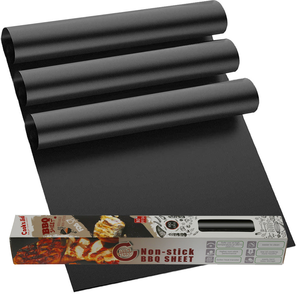 Fireproof Charcoal Ptfe Non-stick Bbq Grill Mat Cooking Sheet Oven Liner
