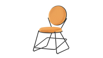 BR-24A11 Elegant Modern Velvet Dining Chair with Round Backrest for Contemporary Home Decor
