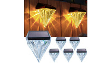 Solar Diamond Stair Lights - Waterproof Outdoor Wall Lights for Garden and Fence1