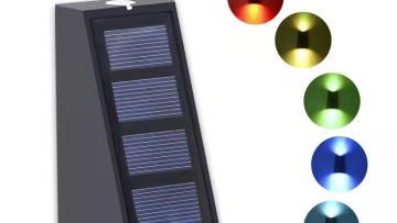 Top Seller Waterproof LED Solar RGBW Wall Light For outdoor Garden Decoration Gate Corridor Fence Step Park Security Landscape1