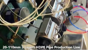 20-110mm  3 layers hdpe water pipe plant 