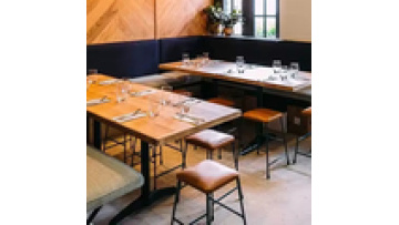 High quality new fashion commercial modern furniture  coffee shop metal and wood  dining wooden kitchen restaurant table1