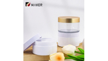 Double Layer PET Jar with Spatula - 50g to 200ml Cosmetic Container1